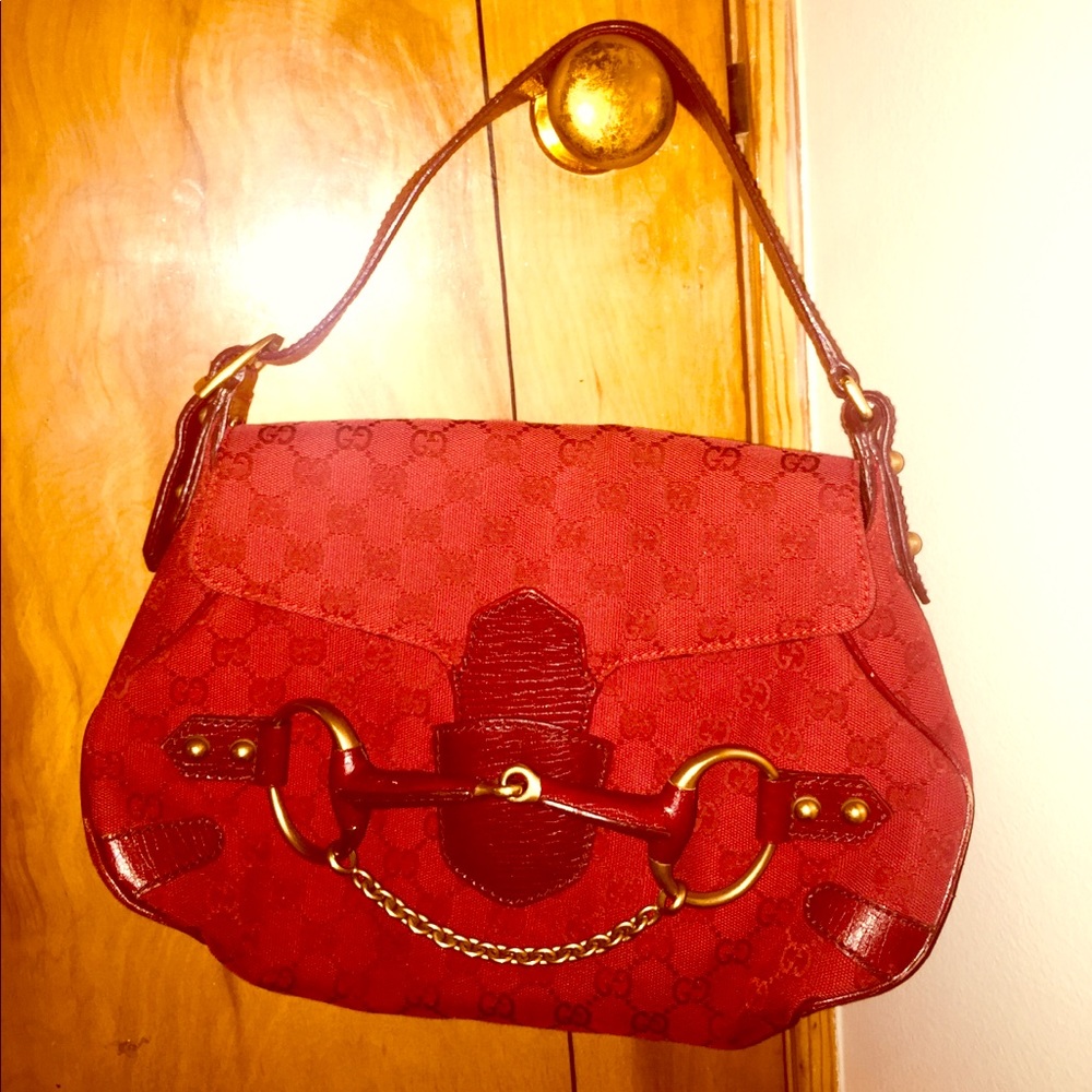 Authentic Gucci Burgundy Horsebit Tom Ford Bag